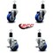 Service Caster 3'' Blue Poly Wheel Swivel 1-1/2'' Expanding Stem Caster Set 2 Brakes, 4PK SCC-EX20S314-PPUB-BLUE-2-TLB-2-112 - alternate 5